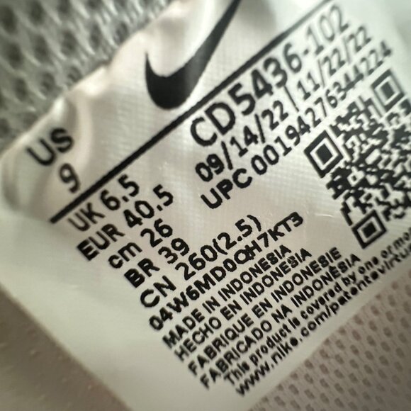 Women’s Nike Court Vision Mid 'White Flash Crimson Pink CD5436-102 Size 9 - Picture 13 of 13